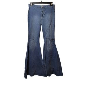 We The Free Bellbottom Jeans Blue Women's 31 Denim Highrise Flare